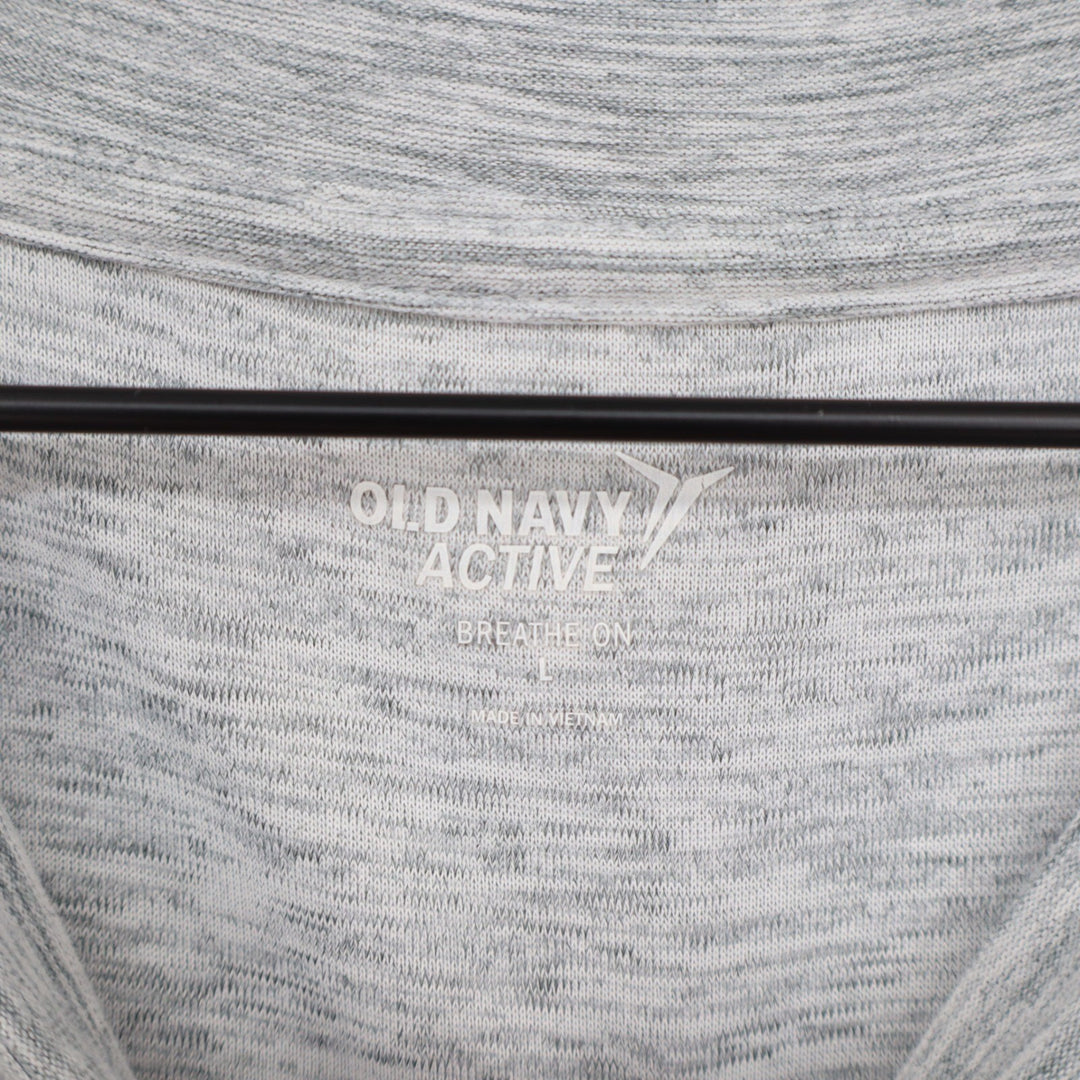 Old Navy Active Breathe On Twist Front Long Sleeve Top Gray Heather Large L