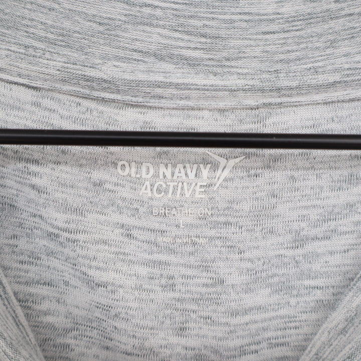Old Navy Active Breathe On Twist Front Long Sleeve Top Gray Heather Large L