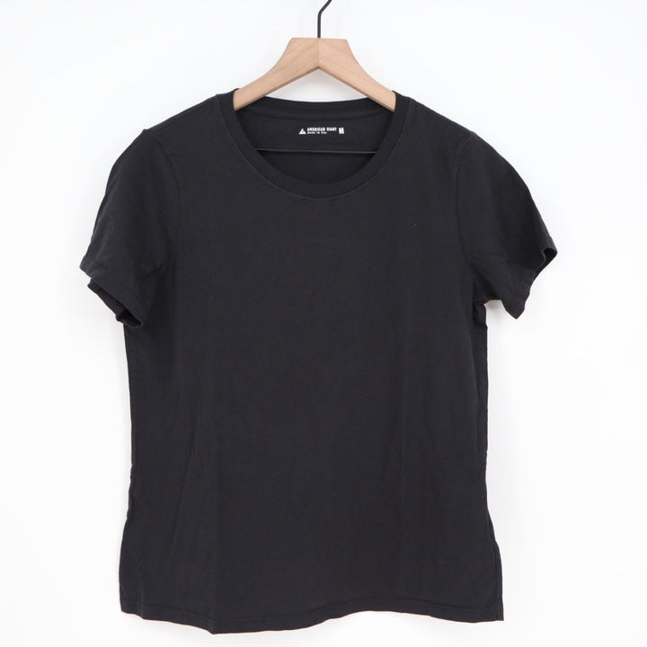 American Giant Womens Black Crew Neck T Shirt Size Medium Made in USA