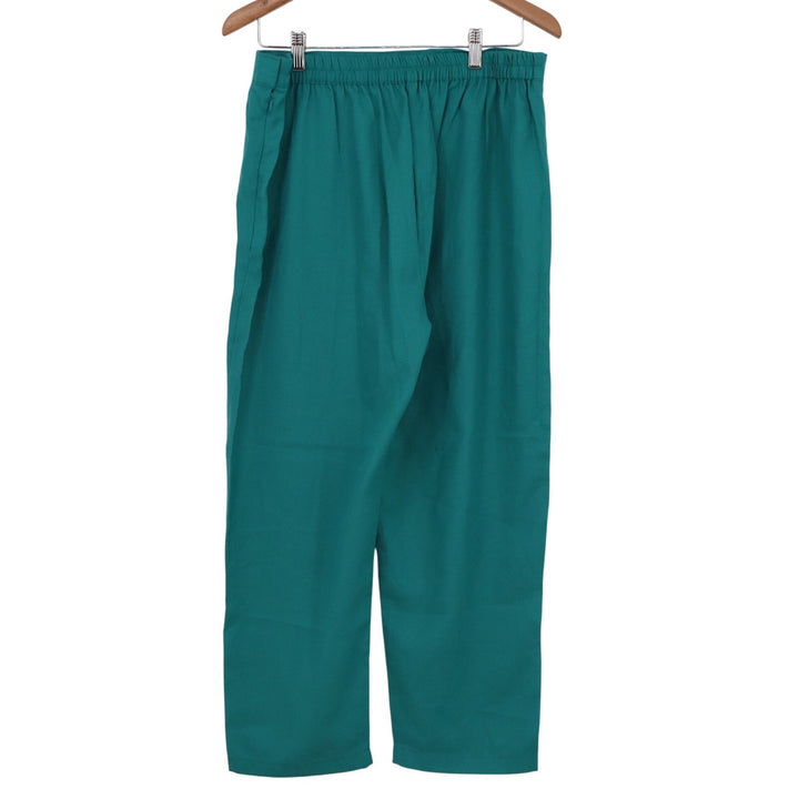 Unbranded Teal Green High Waisted Straight Leg Trousers Elastic Back Pants 14W