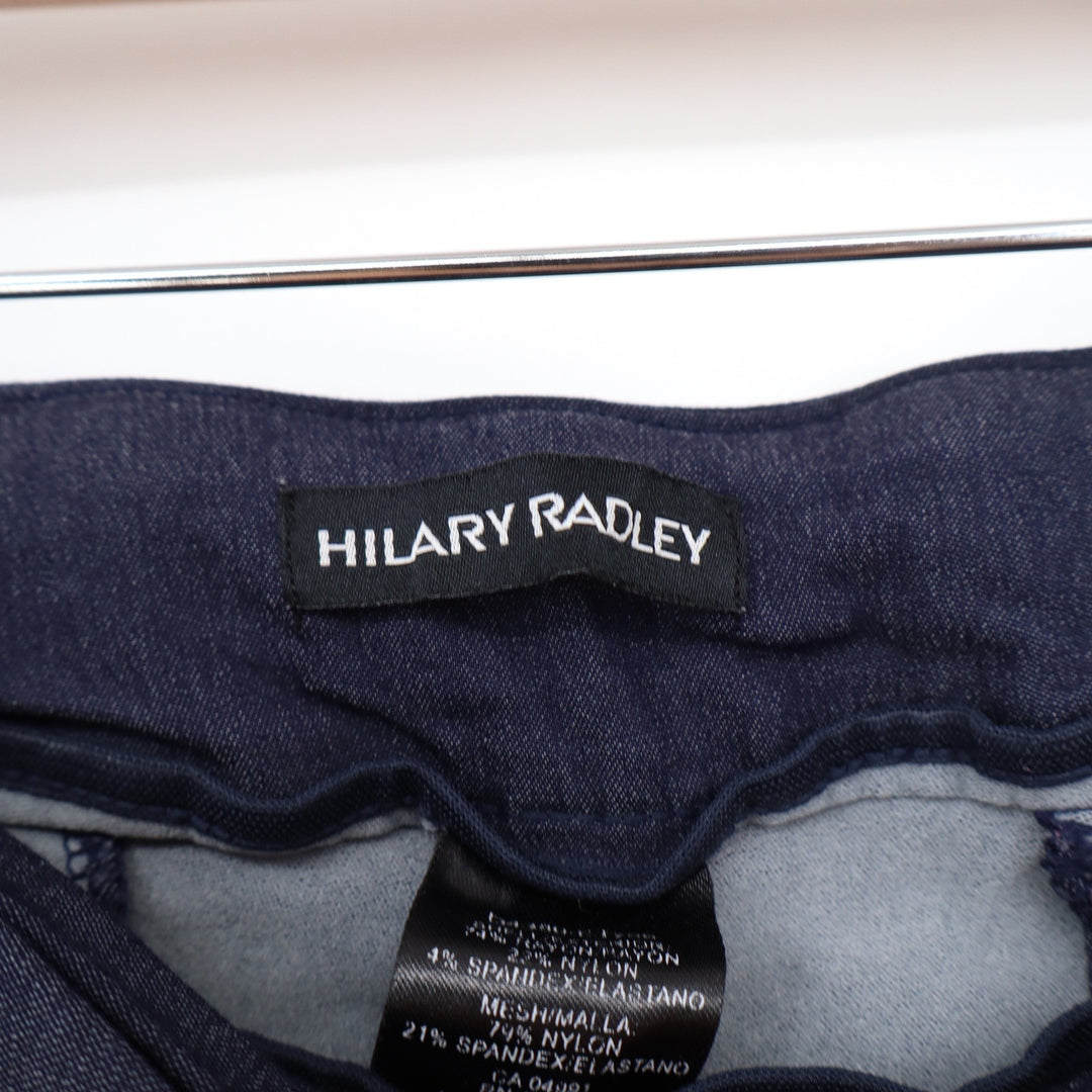Hilary Radley Womens XL Navy Blue Pull On Straight Leg Cropped Stretch Pants
