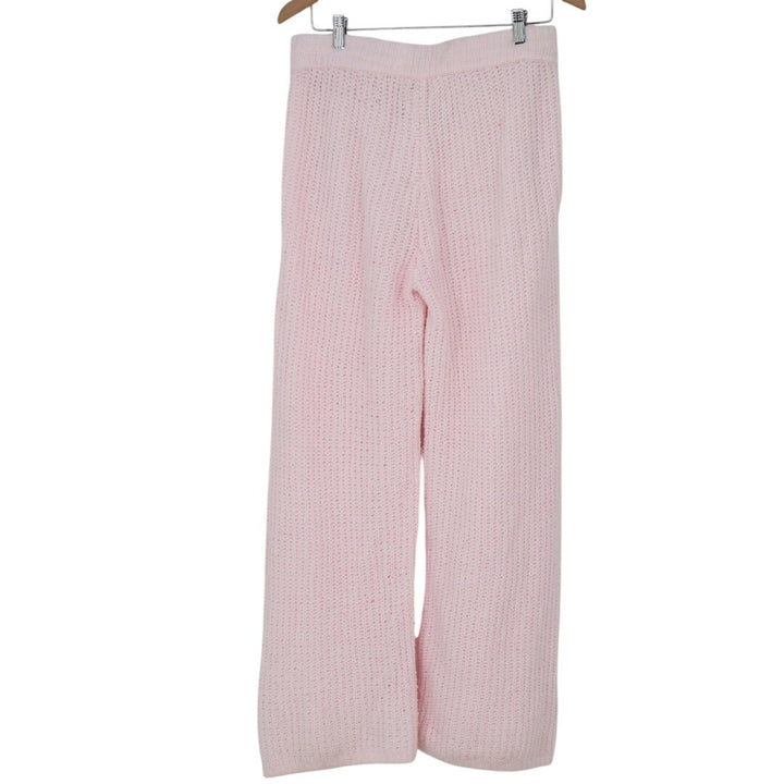 State of Day Lounge Pants Womens Small Light Pink Soft Textured Knit Drawstring