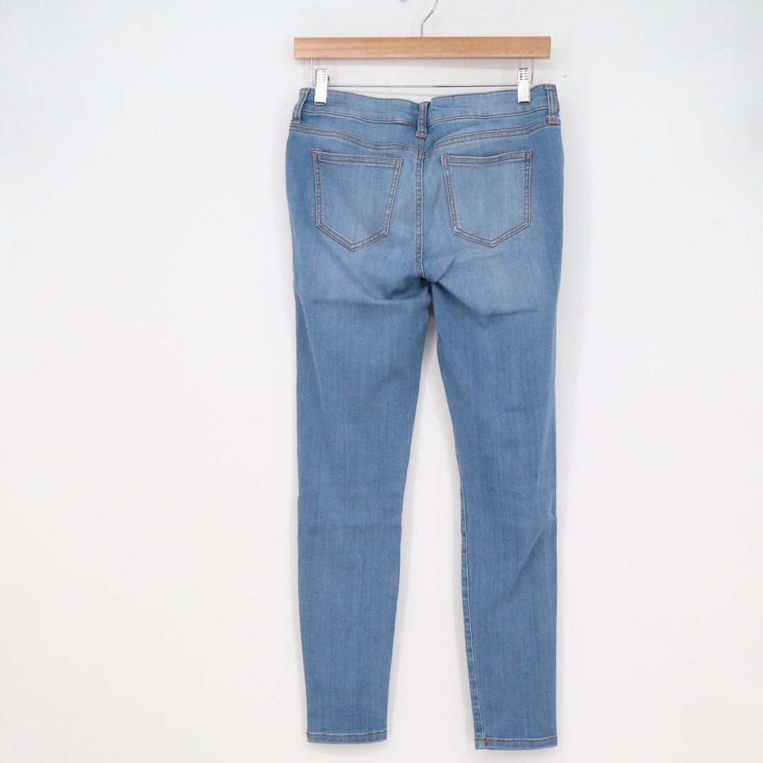 Celebrity Pink Womens Mid Rise Ankle Skinny Jeans Light Wash Blue Size 7/28