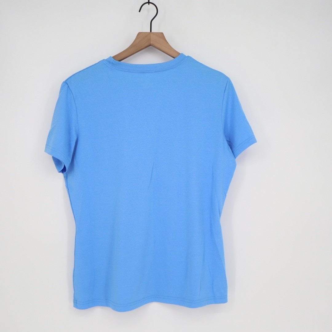 Nike Dri-Fit T Shirt Womens XL (16-18) Blue Crew Neck Short Sleeve Pullover