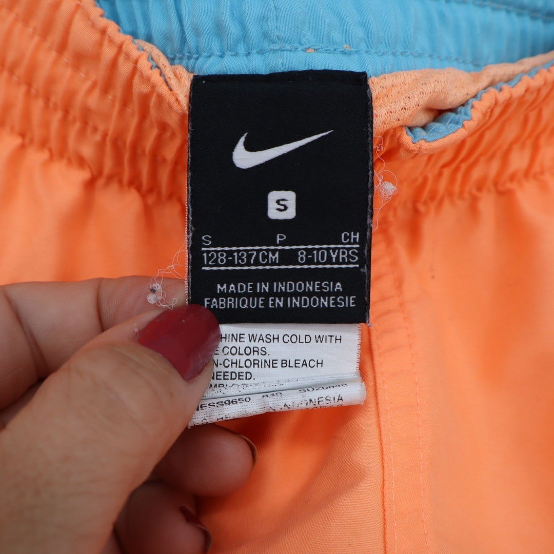 Nike Swim Trunks Boys S Orange Graphic Swoosh Board Shorts Good