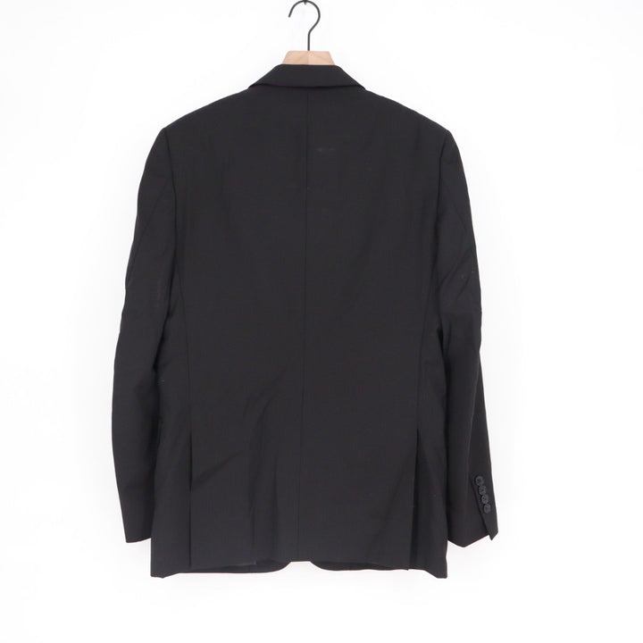 JHANE BARNES Mens Black Pinstripe Wool Suit Blazer Jacket Size 38 Regular