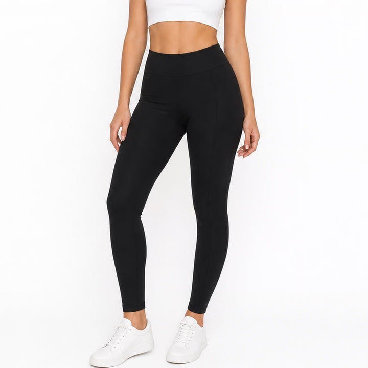 Serra Womens Black Ponte Knit High Waisted Seamed Leggings Pants Size 10