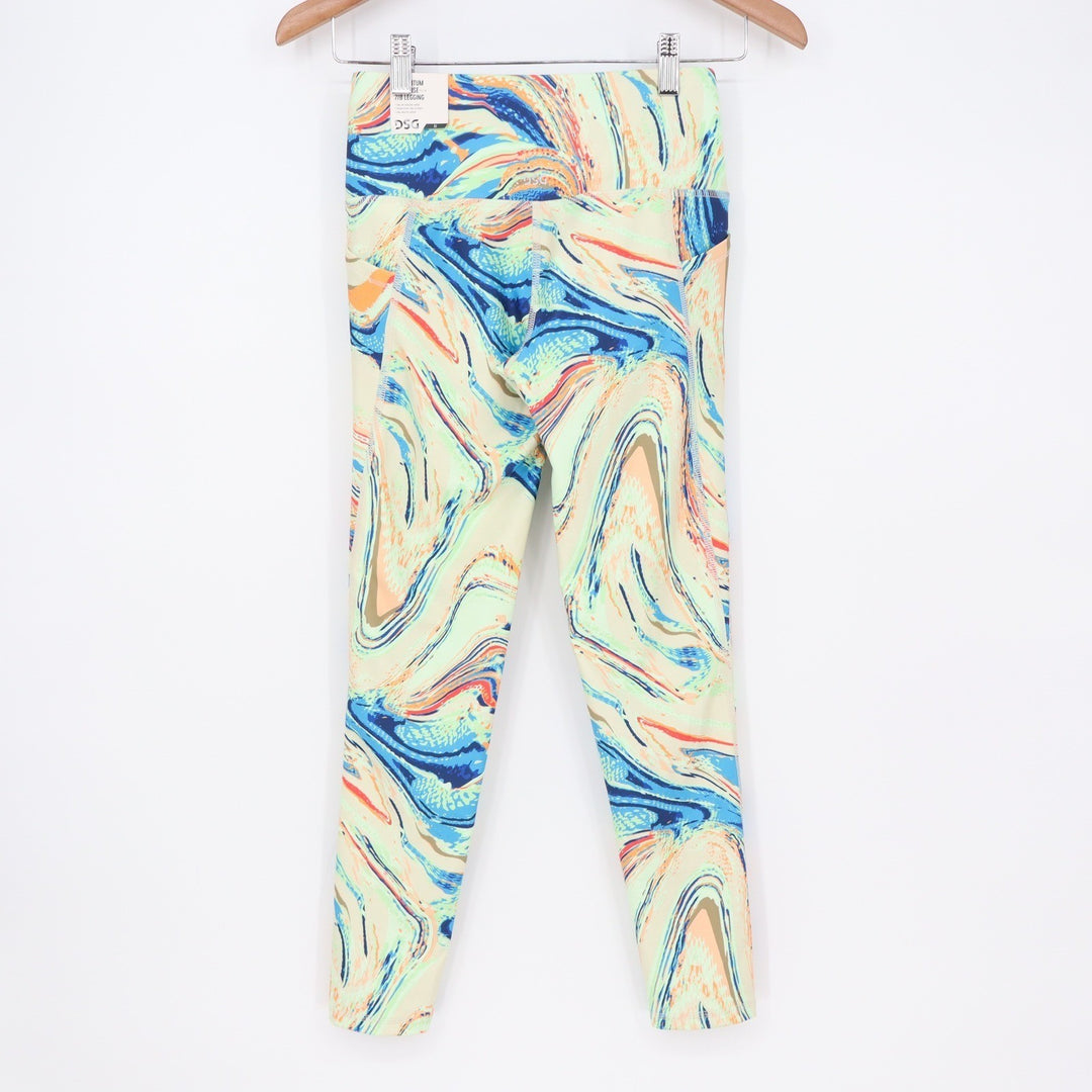 DSG Momentum 7/8 Leggings Womens XS Amped Up Multi Marble Swirl NEW