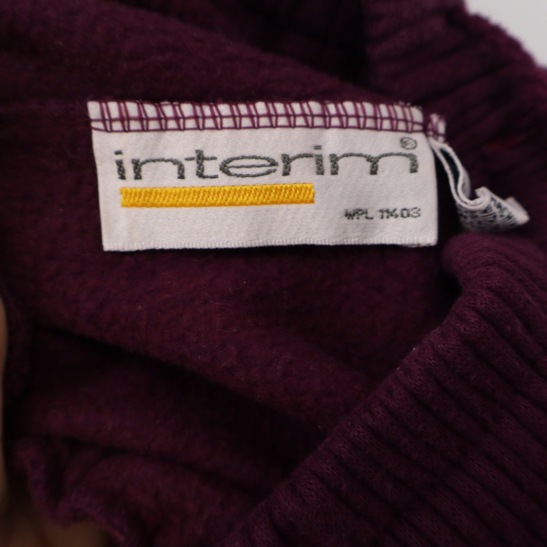 Interim Vintage Burgundy Maroon High Waisted Fleece Sweatpants Joggers M