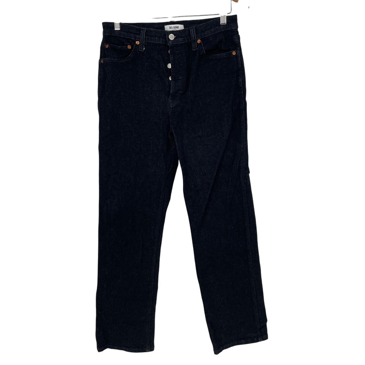 RE/DONE High Rise Loose Fit Jeans Size 29 Black Wash Denim Casual Retro Style