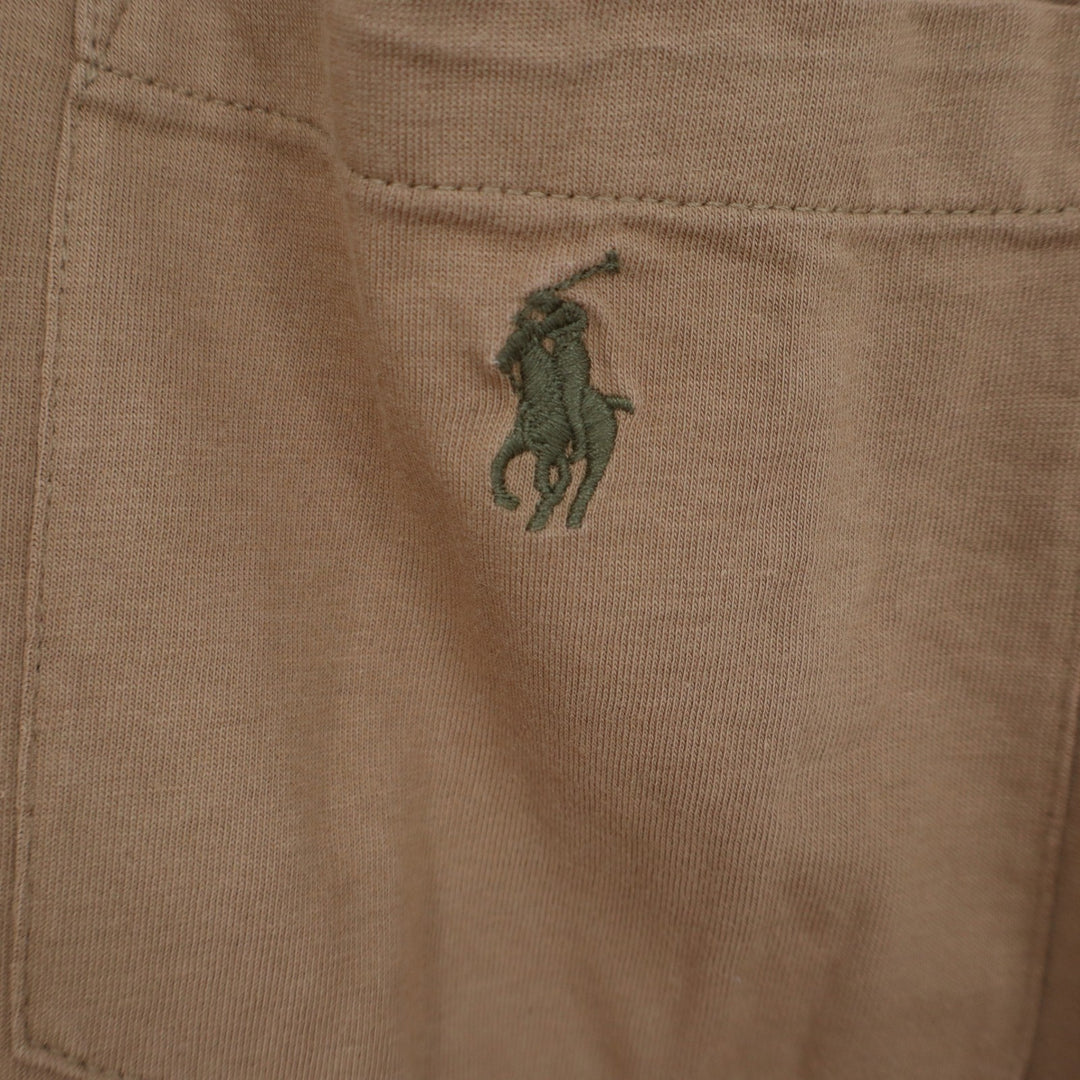 Polo Ralph Lauren T-Shirt Mens 2XB Classic Pocket Tan Short Sleeve Excellent
