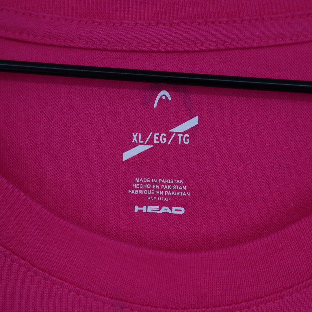 HEAD Tennis Club Graphic Tee Women XL Proud Pink Short Sleeve NEW