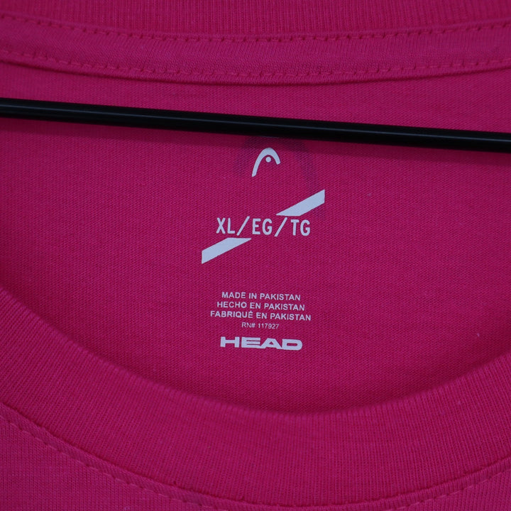 HEAD Tennis Club Graphic Tee Women XL Proud Pink Short Sleeve NEW
