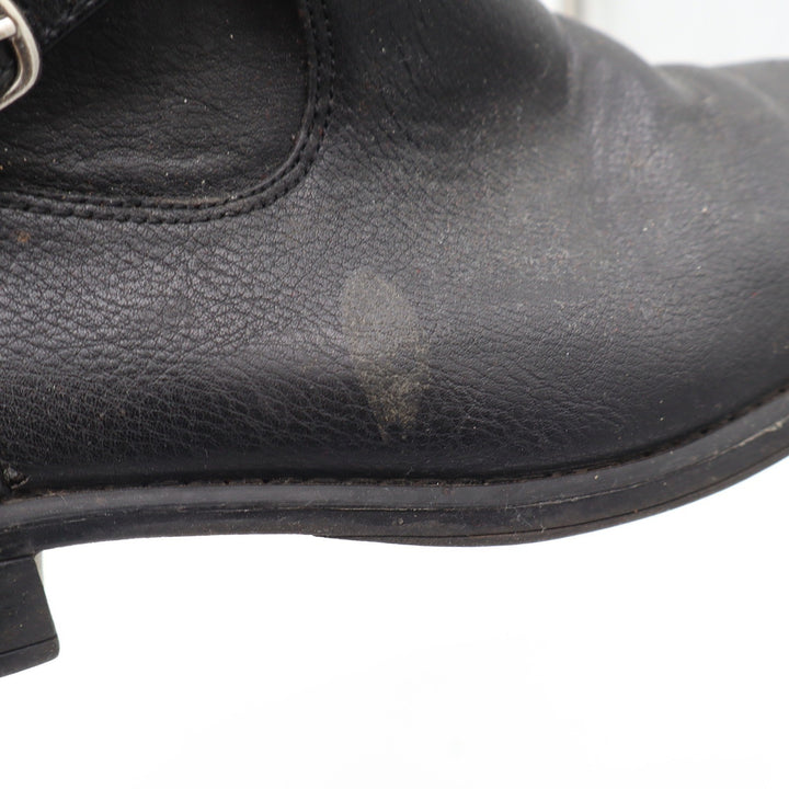 Kohls Womens 9.5 Black Tall Riding Boots Knee High Buckle Strap