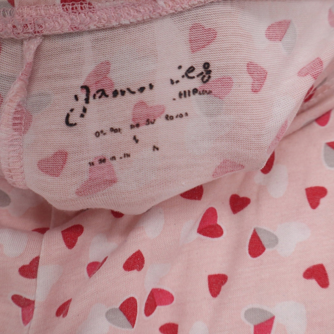 Jane & Bleecker Pink Heart Print Pajama Pants Women's Medium Relaxed Lounge