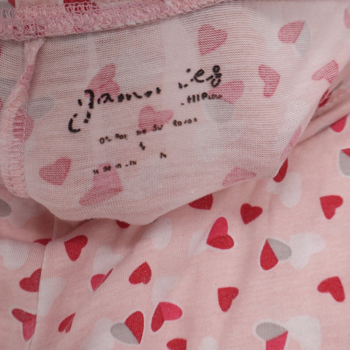 Jane & Bleecker Pink Heart Print Pajama Pants Women's Medium Relaxed Lounge