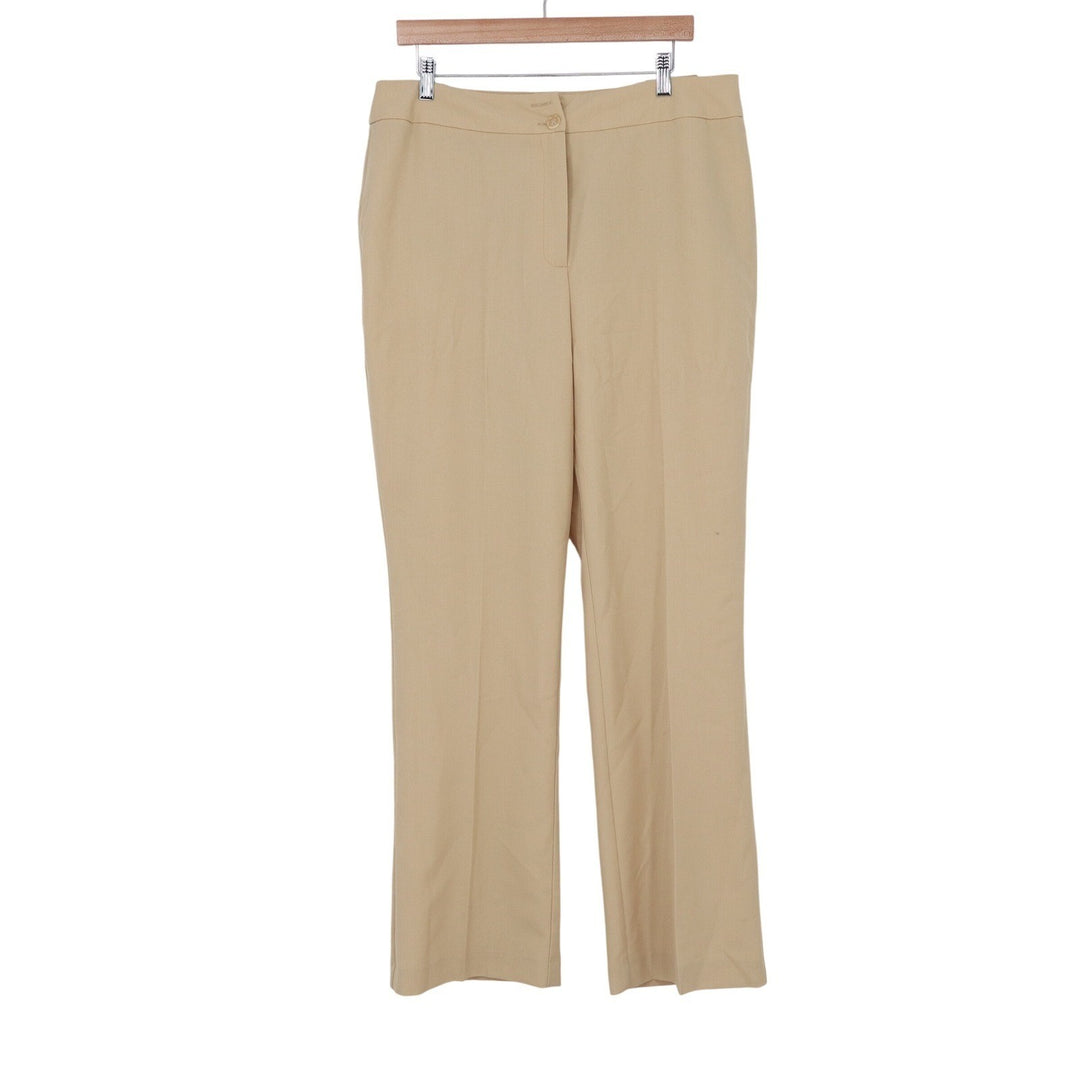 Cooper & Ella Tan Bootcut Dress Pants Womens Size 14 Stretch Trousers