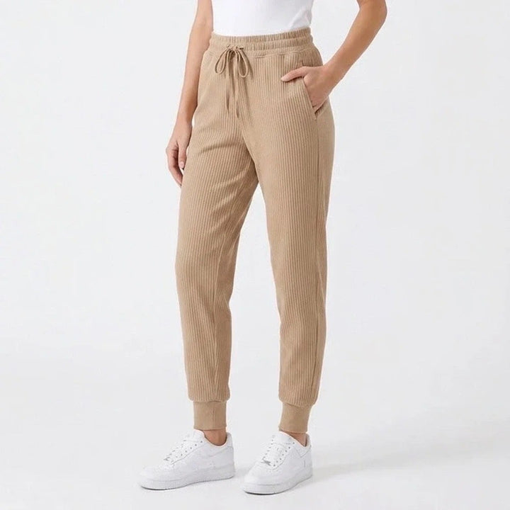 DSG So Soft Ottoman Jogger Womens XS Warm Stone Tan Ribbed Sweatpants