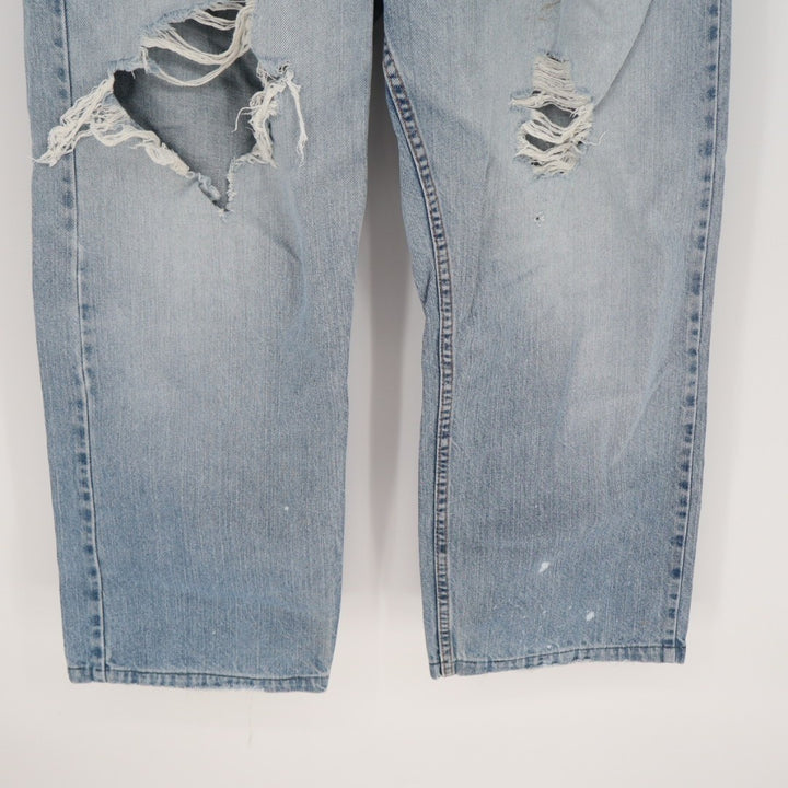 Signature by Levi Strauss Jeans Women 34x32 Blue Denim Distressed Loose Straight