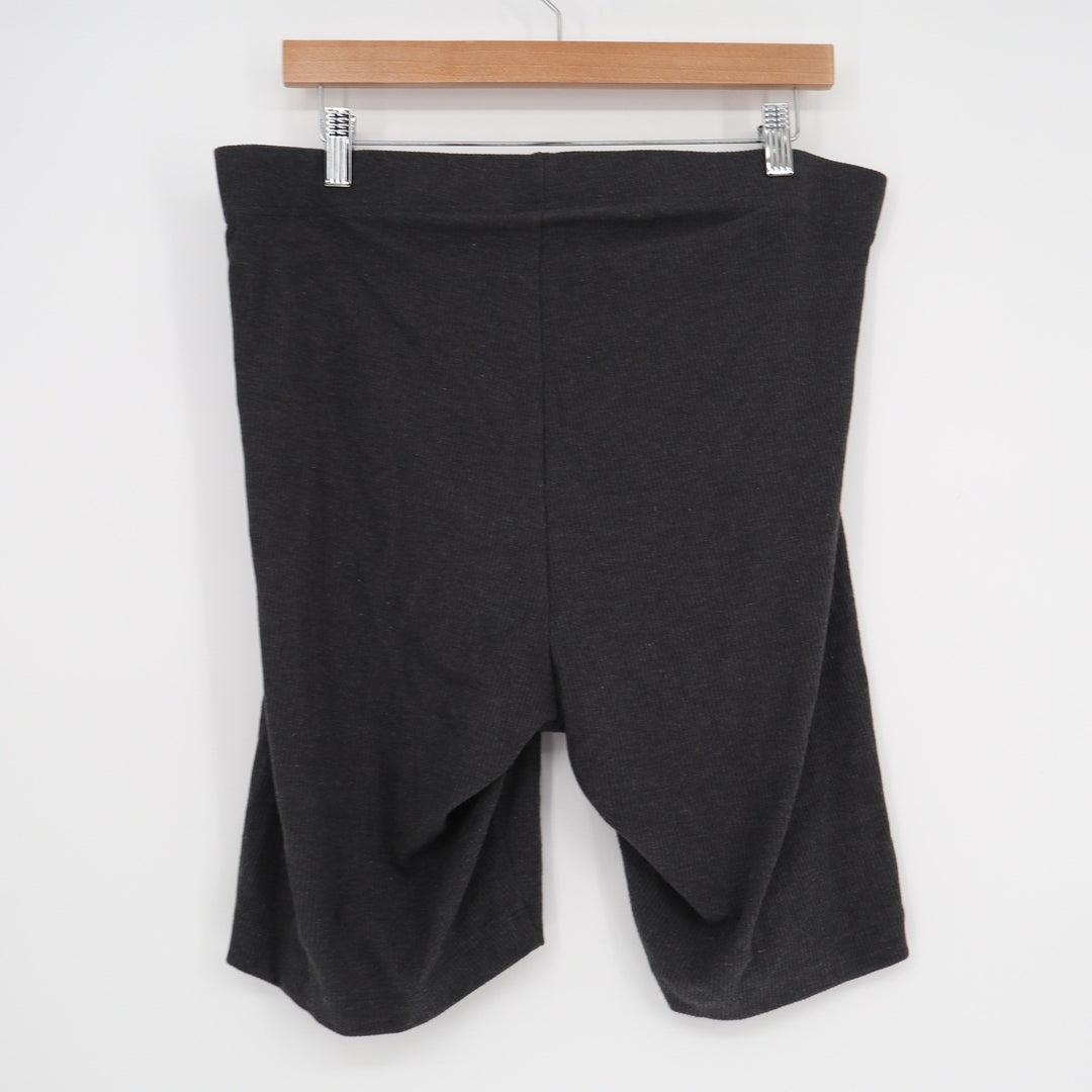 Old Navy Charcoal Gray Ribbed Biker Shorts Womens XL Tall High Waisted Cotton
