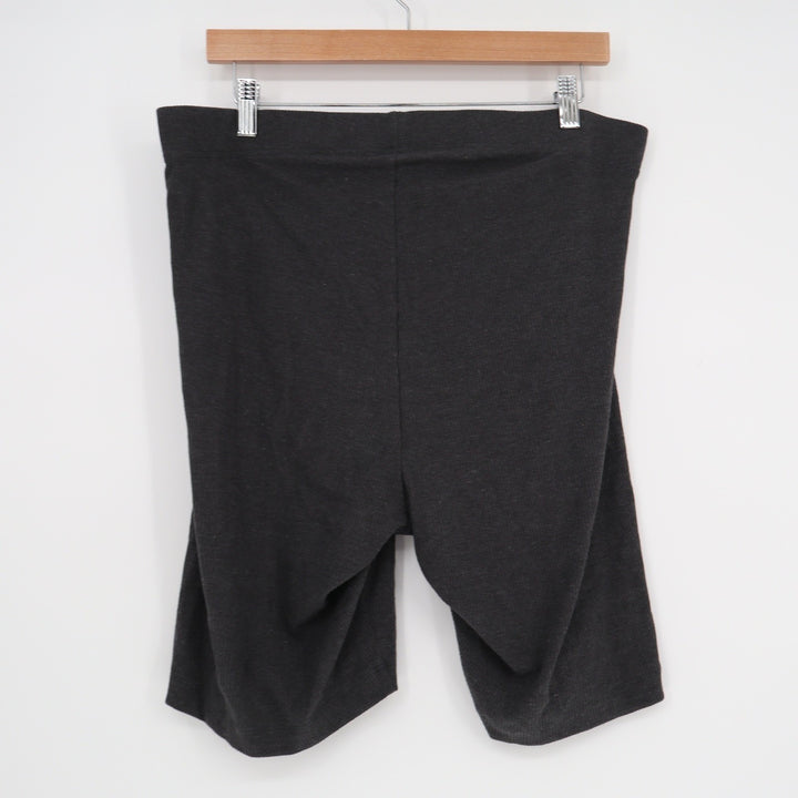Old Navy Charcoal Gray Ribbed Biker Shorts Womens XL Tall High Waisted Cotton