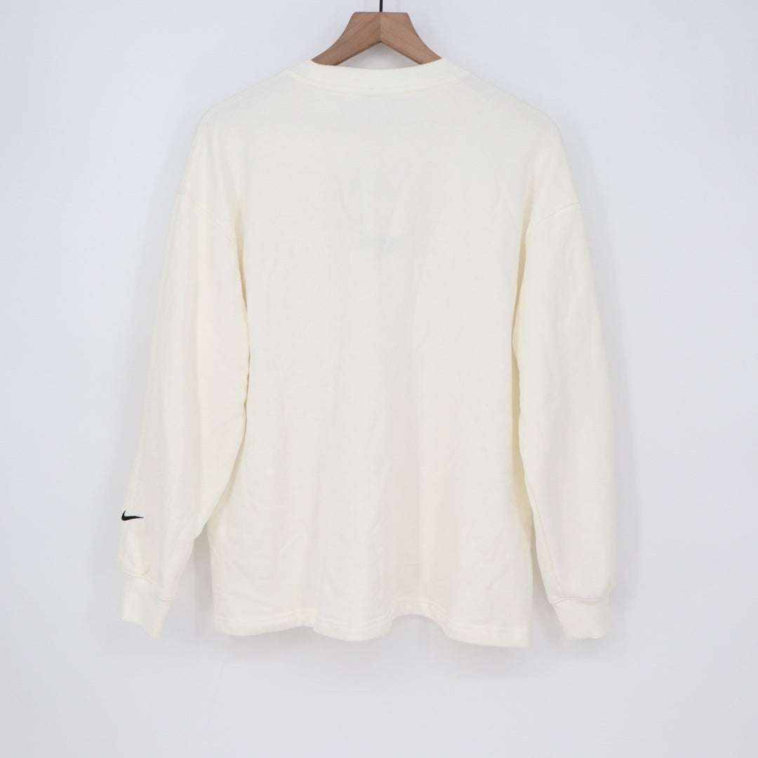 Nike Womens Oversized Graphic Sweatshirt Sail White HF9491-133 Small