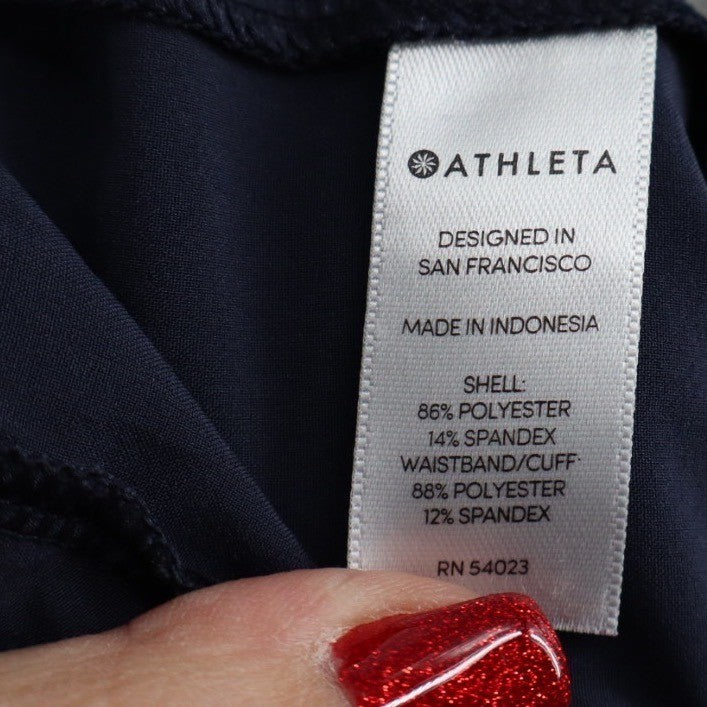 Athleta Navy Blue Jogger Pants Size 10 Full Length Casual Activewear