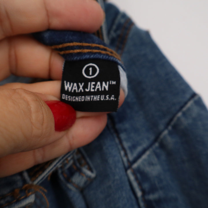 Wax Jean Butt I Love You Distressed Skinny Jeans Medium Wash Size 1