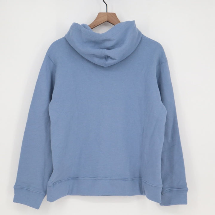 American Giant Midweight Hoodie Womens Medium Blue Cotton Fleece Kangaroo Pocket