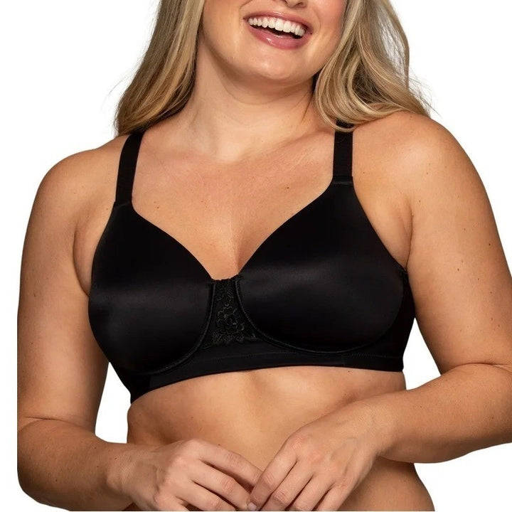 Vanity Fair Beauty Back Bra Women's 44DDD Midnight Black Full Figure Wirefree