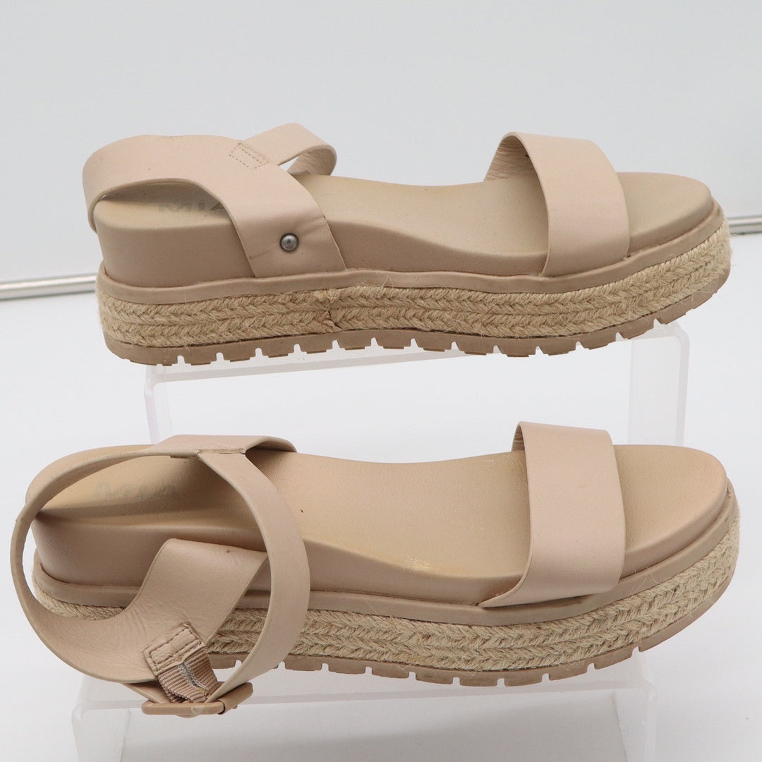 MIA Faustine Nude Beige Platform Espadrille Sandals Lug Sole Womens 8.5 M