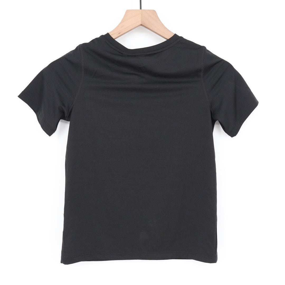 DSG Boys Movement Tee Pure Black Short Sleeve Athletic Shirt S 8-9