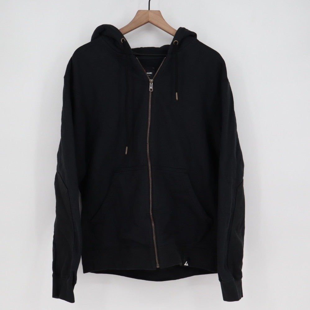 AMERICAN GIANT Full Zip Hoodie Black Mens Size M Cotton Made in USA Casual