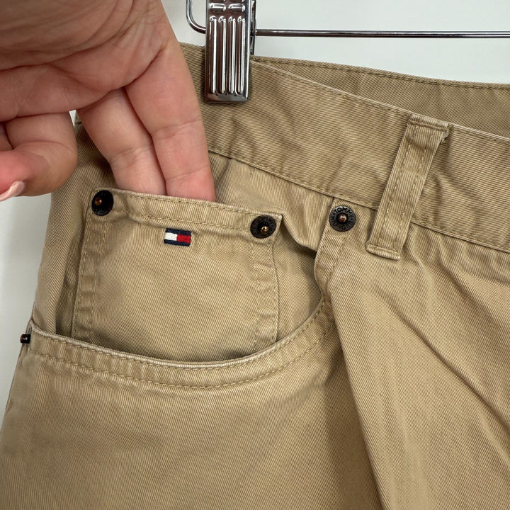Tommy Hilfiger Pants Mens 33 X 32 Brown Logo Cotton Straight Leg Everyday Wear