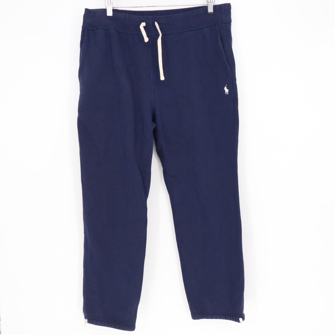 Polo Ralph Lauren Mens XL Navy Blue Fleece Sweatpants Drawstring Pony Logo