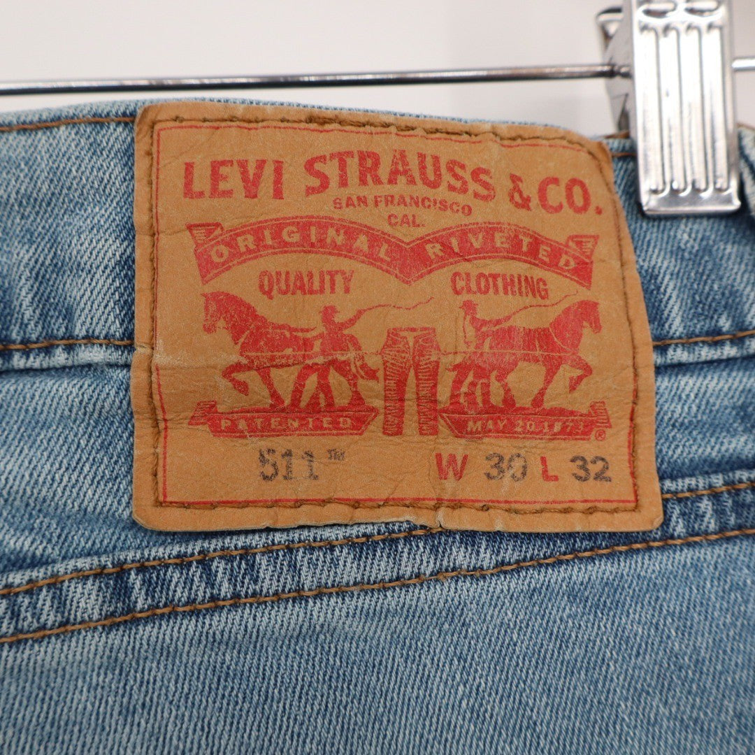 Levi Strauss 511 Slim Fit Jeans Light Wash Mens Size 30x32