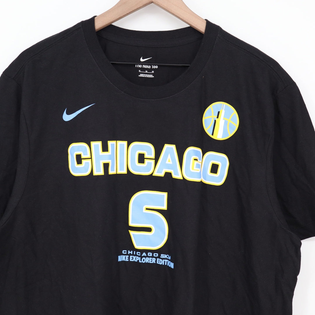Nike Chicago Sky Angel Reese 5 Explorer Edition Black T-Shirt Mens XL WNBA