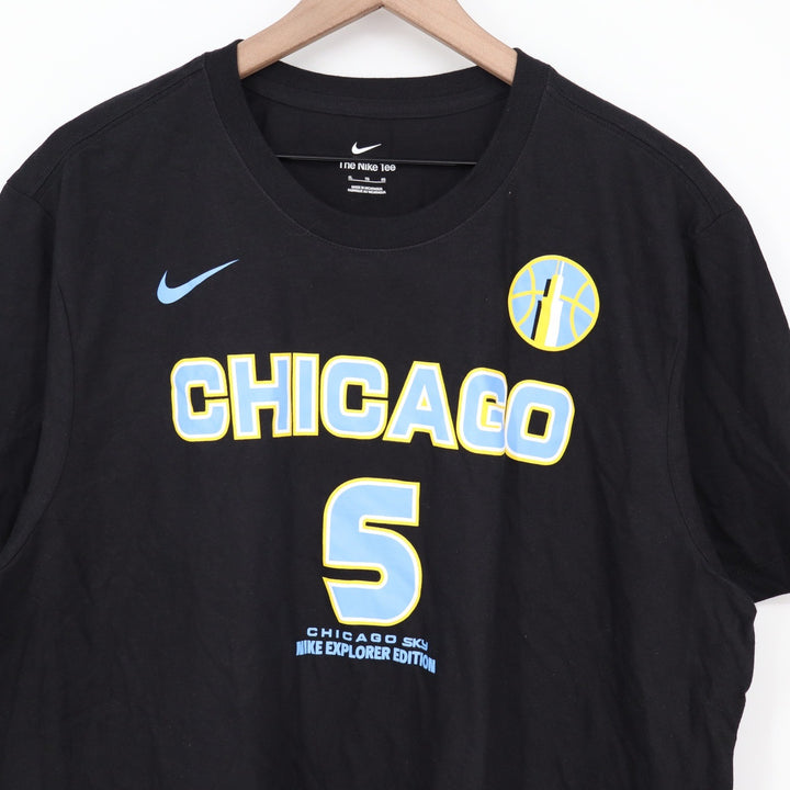 Nike Chicago Sky Angel Reese 5 Explorer Edition Black T-Shirt Mens XL WNBA