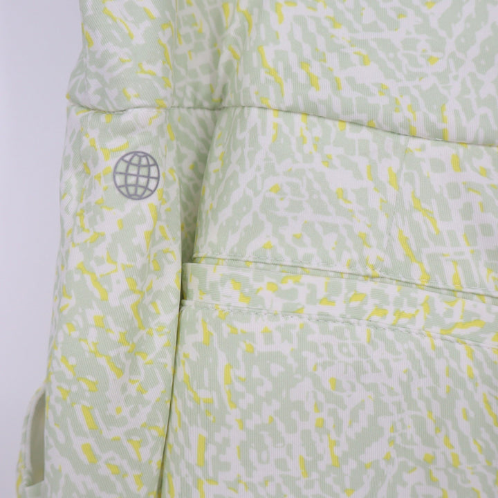 Adidas Golf Skort Womens Large Lime Green White Abstract Print