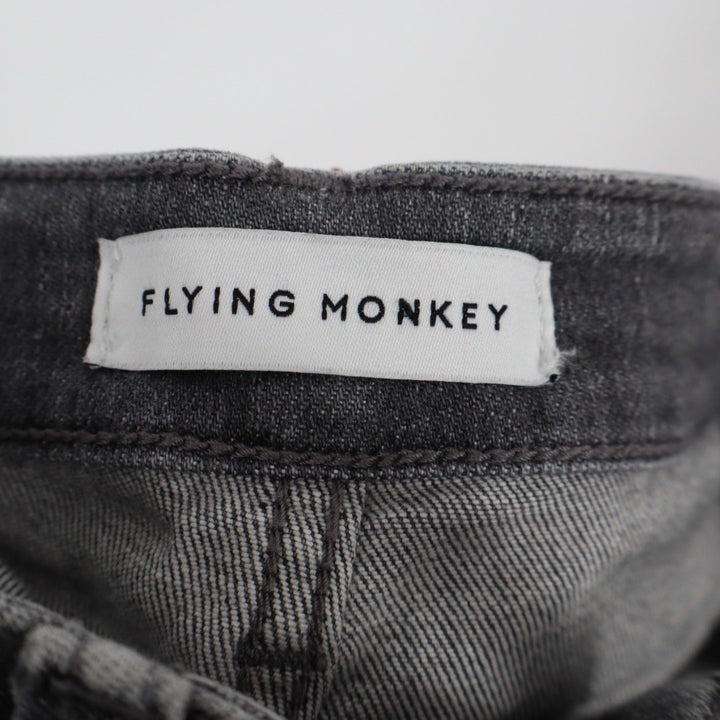 Flying Monkey Gray Wash Denim Jeans Straight Leg Distressed Size 24 Style F4754