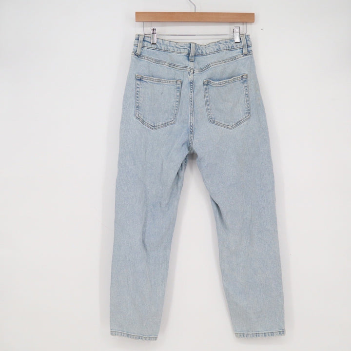 Wild Fable Super High-Rise Mom Jeans Light Wash Distressed Blue Denim Size 6