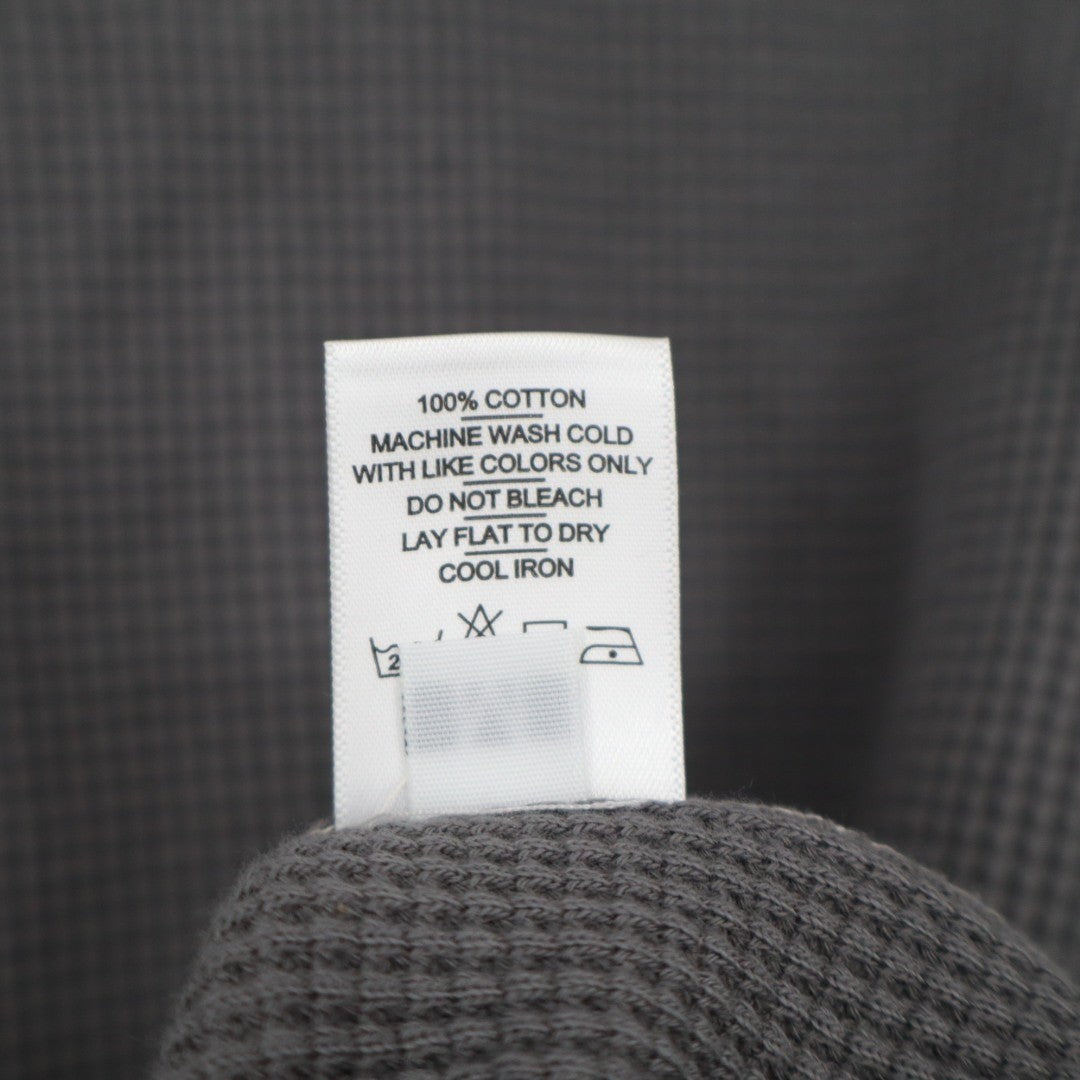 American Giant Colorblock Summit T-Shirt Men Medium Gray Waffle Knit Long Sleeve