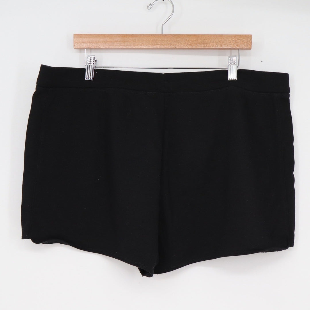 Old Navy Womens XL Black Cotton Blend Drawstring Sweat Shorts Raw Hem