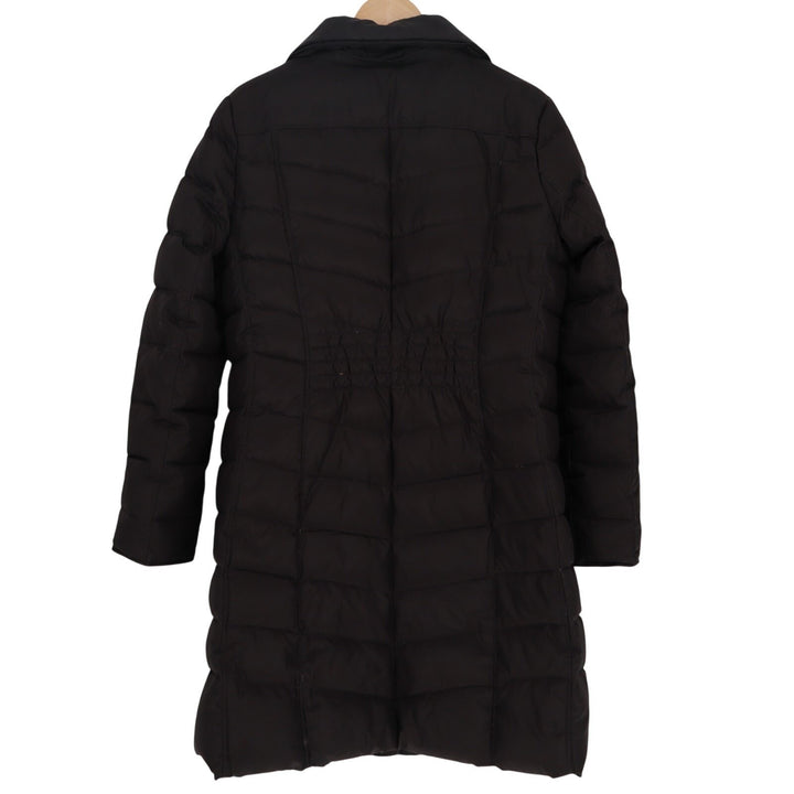 Michael Kors Puffer Jacket Womens M Black Full Zip Pockets Snap Up Long Sleeve