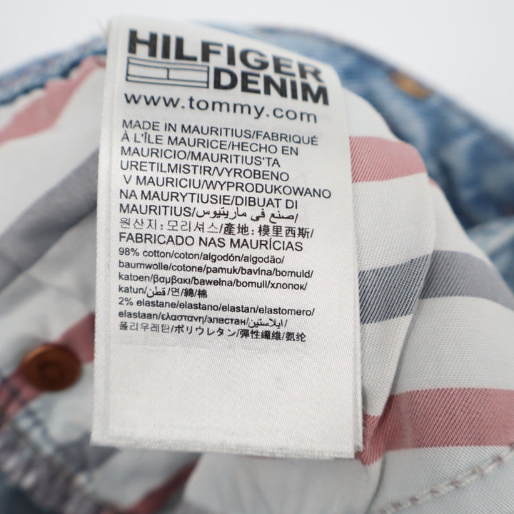 Tommy Hilfiger Straight Jeans Womens 24x32 Blue Two Tone Denim Cotton Stretch
