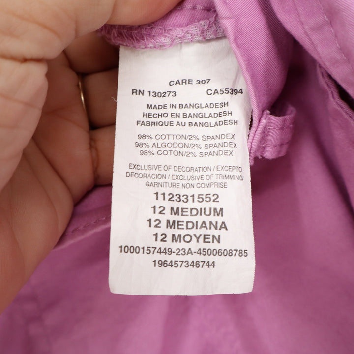 Lee Womens Cargo Shorts Purple Pink Stretch Cotton Size 12 Medium