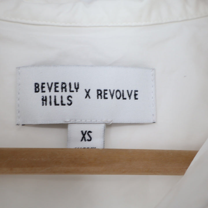 Beverly Hills Shirt Women's XS Revolve Oversized White Button-Down Cotton