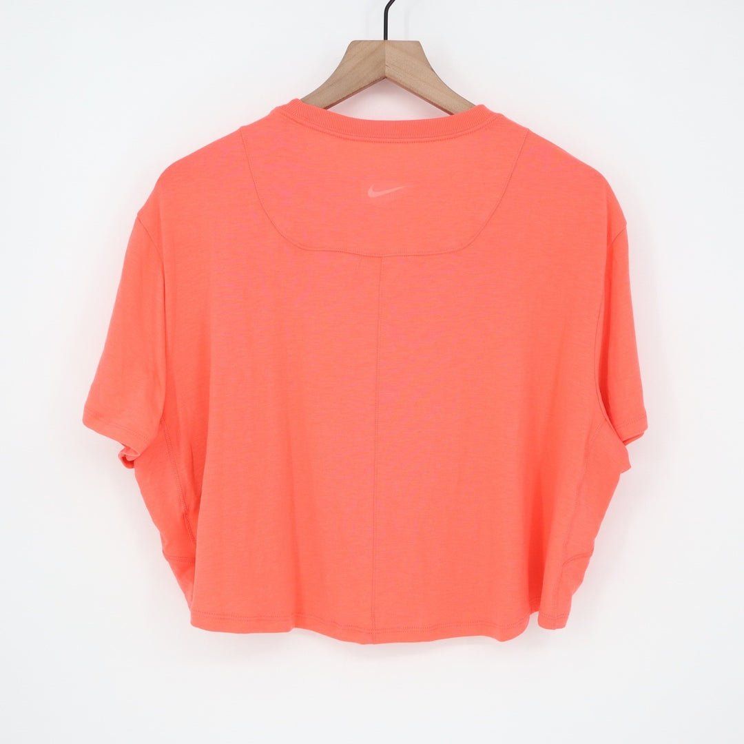 Nike One Dri-FIT Womens Training T-Shirt Bright Mango Large New