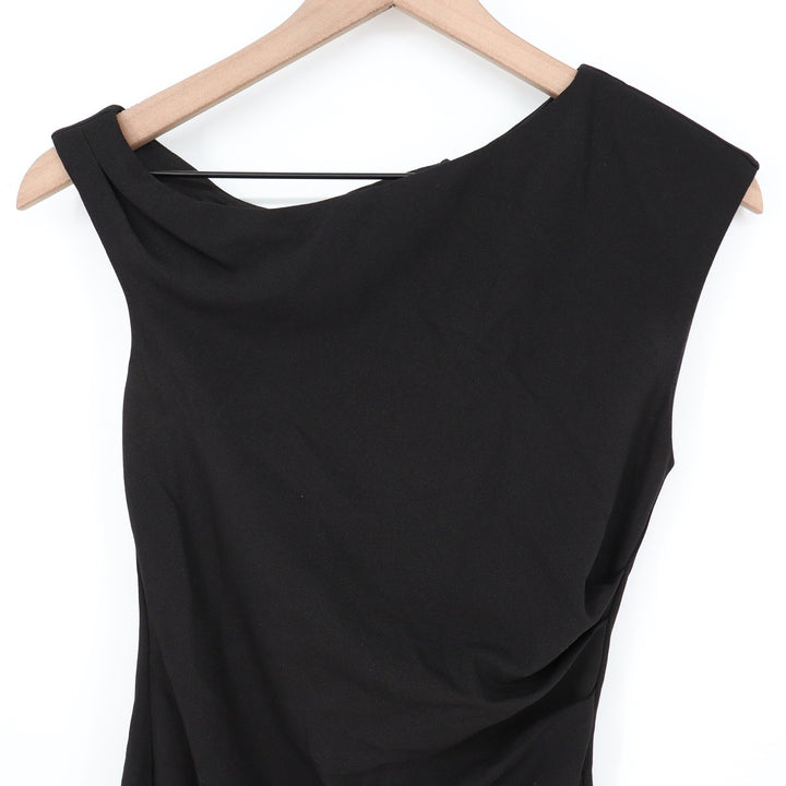 YH & CO Vilma Black One Shoulder Bodycon Ruched Mini Dress Size XS