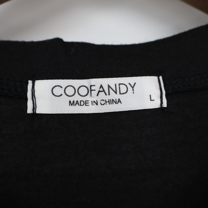 Coofandy Mens Muscle Tank Top Black Deep Cut Stringer Gym Shirt Size L 10966
